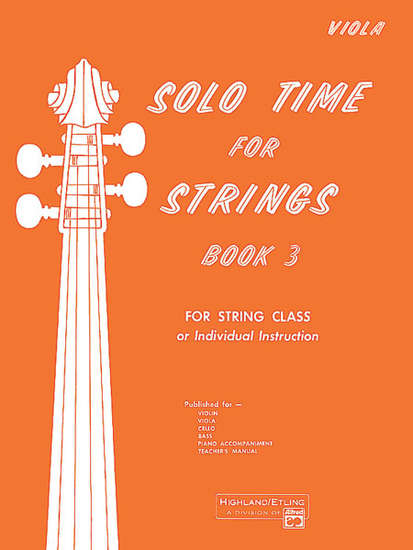 photo of Solo Time for Strings, Book 3, Viola