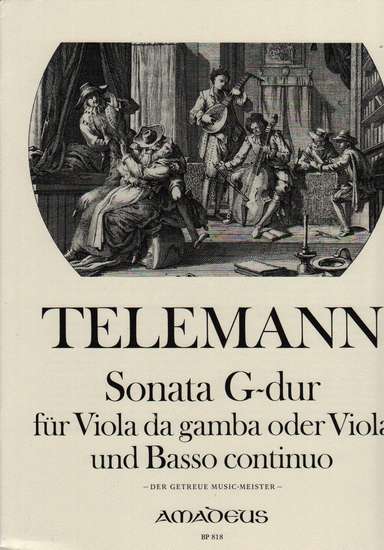 photo of Sonata in G dur für Viola da gamba oder Viola und Basso continuo TWV 41:G6