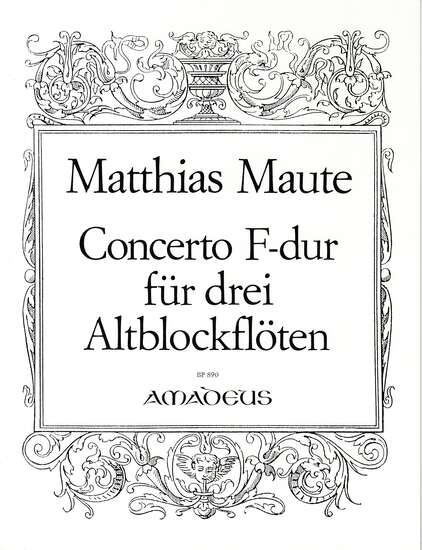 photo of Concerto in F dur für drei Altblockflöten