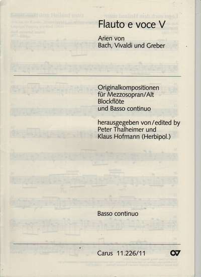 photo of Flauto e Voce V, Originalkompositionen für Mezzosopran/Alt, bass