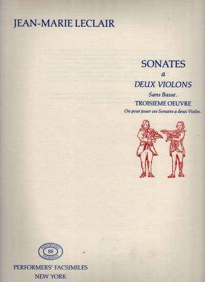 photo of Sonates a Deux Violons, Troisieme Oeuvre