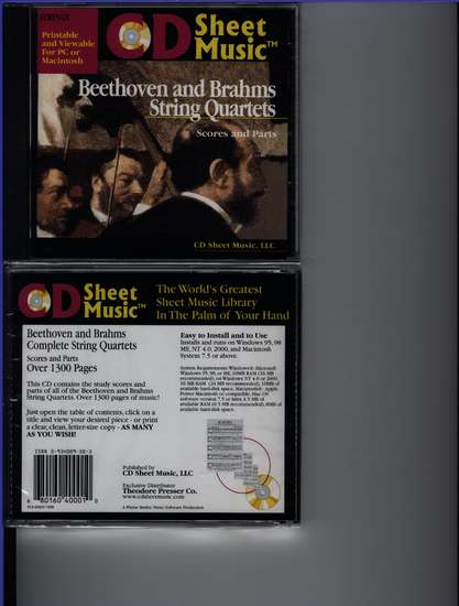 photo of Beethoven and Brahms Complete String Quartets (CD Sheet music)