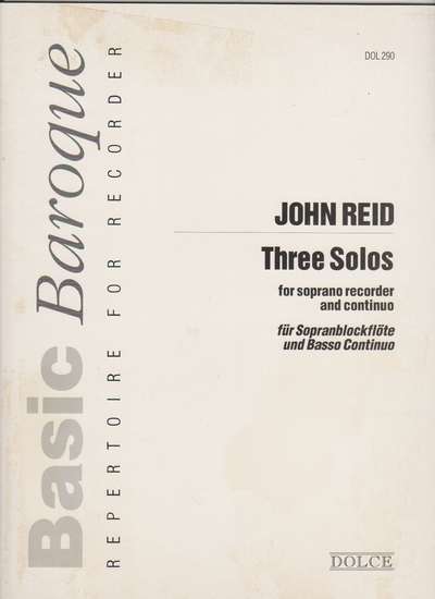photo of Three Solos for soprano recorder and continuo