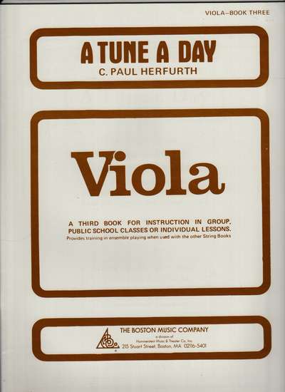 photo of A Tune a Day, Viola, Book Three