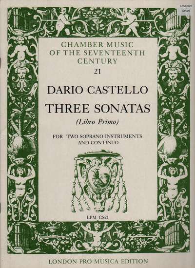 photo of Three Sonatas from Libro Primo, Prima Sonata, Seconda Sonata, Terza Sonata