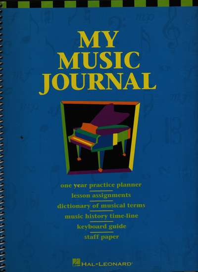 photo of My Music Journal, one year practice planner, dictionary, staff paper
