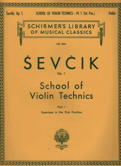 photo of School of Violin Technics, Op. 1 Part I