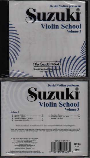 photo of Suzuki Violin School, Vol. 3, Nadien, CD
