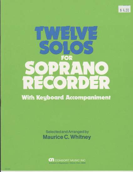 photo of Twelve Solos for Soprano Recorder