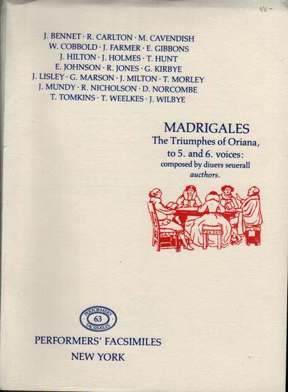 photo of Madrigales, The Triumphes of Oriana, facsimile