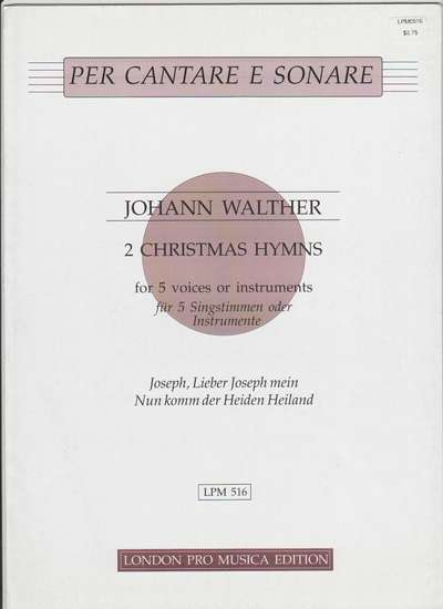 photo of 2 Christmas Hymns; Joseph, Lieber Joseph mein, Nun komm der Heiden Heiland