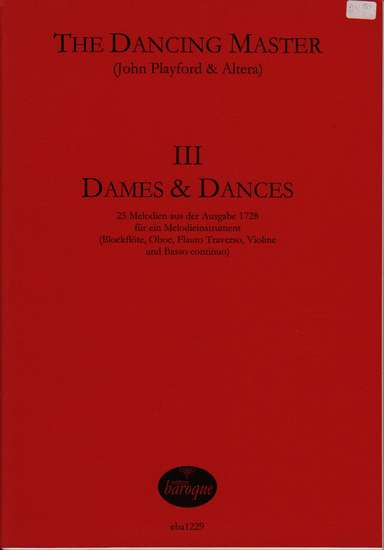 photo of The Dancing Master, III Dames & Dances, 25 Melodien