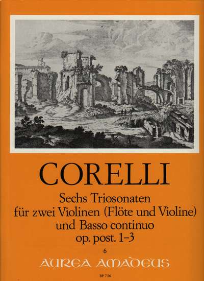 photo of Sechs Triosonaten für zwei Violinen und Bc, op. post., Vol. I No. 1-3