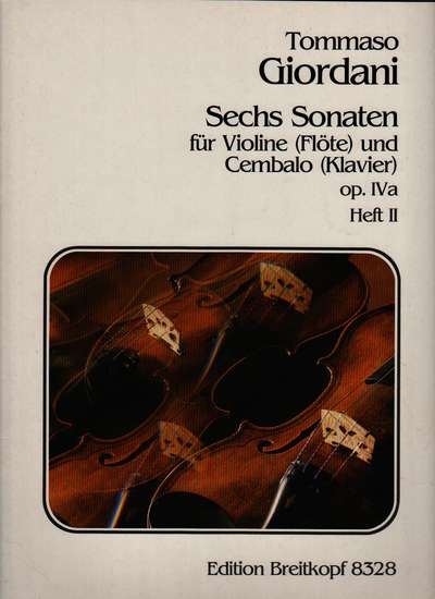 photo of Sechs Sonaten für Violine (Flöte) und Cembalo, op. IV a, Heft II