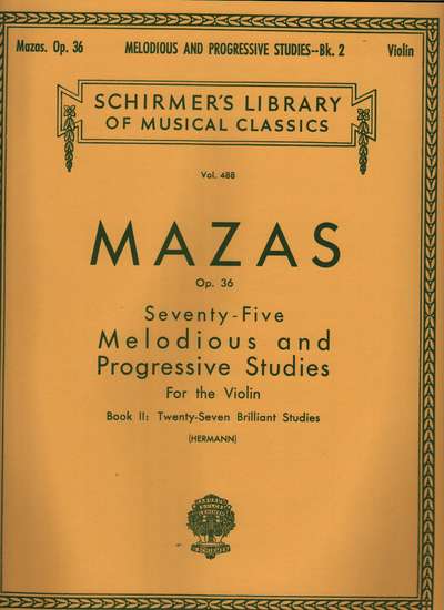 photo of 75 Melodious and Progressive Studies, Op. 36, Bk II