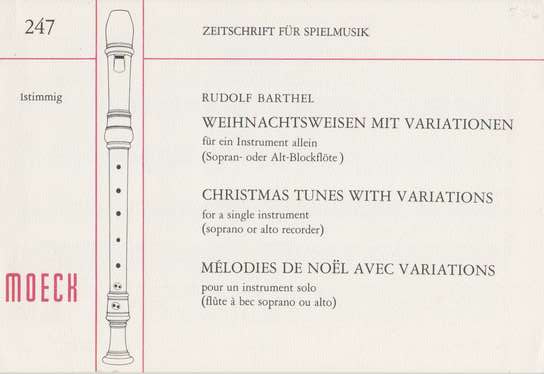 photo of Christmas Tunes with Variations, Seven tunes, online Moeck Noten-im-netz