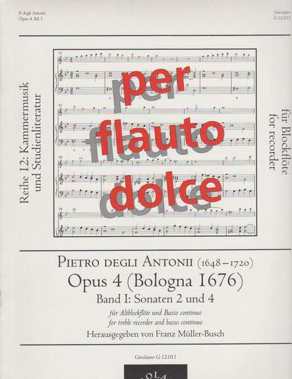 photo of Opus 4 (Bologna 1676) Band I, Sonata 2 and Sonata 4
