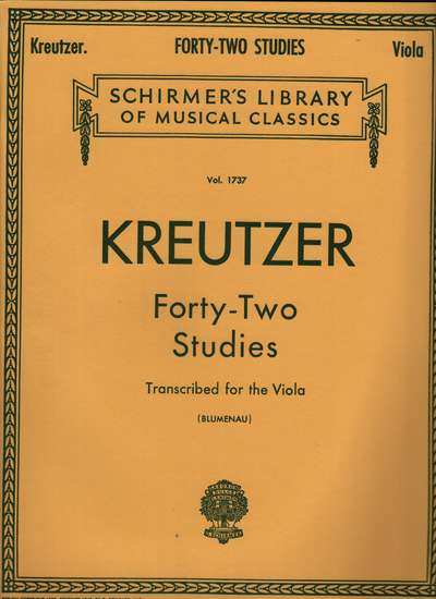 photo of Forty-Two Studies Transcribed for the Viola