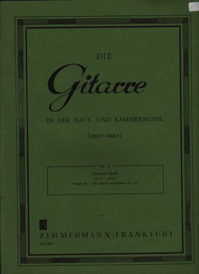 photo of Sonata für Gitarre und Klavier, op. 21 Nr. 1