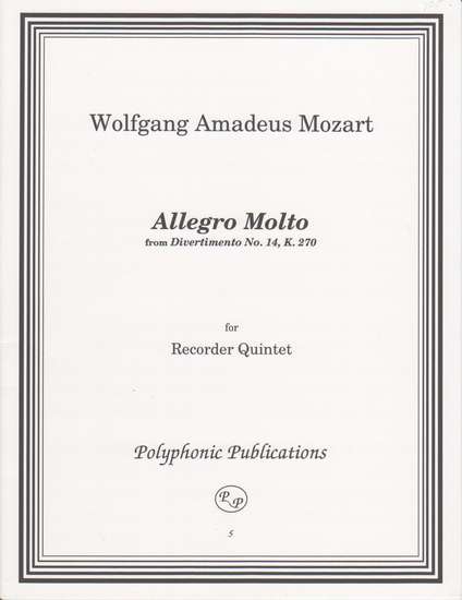 photo of Allegro Molto, from Divertimento No. 14, K. 270