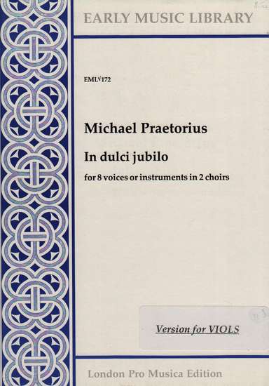 photo of In dulce jubilo, Version for Viols