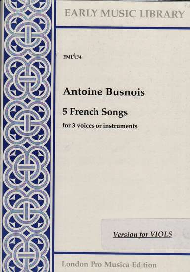 photo of 5 French Songs, Version for Viols