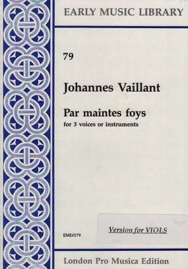 photo of Par maintes foys, Version for Viols