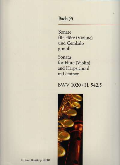 photo of Sonate für Flöte (Violin) und Cembalo, g-moll, BWV 1020