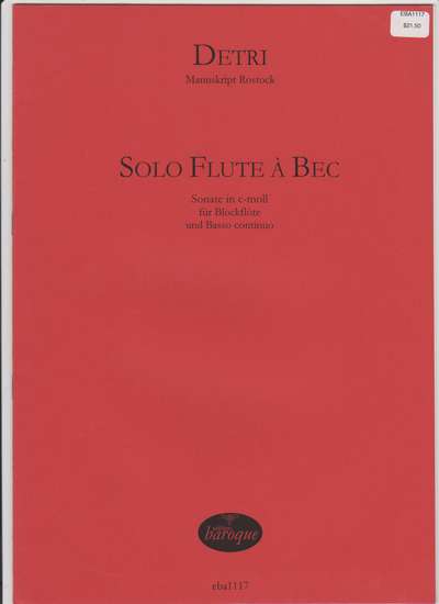 photo of Solo Flute à Bec Sonata in c-moll realized