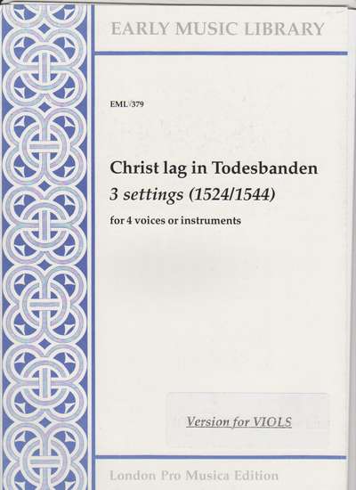 photo of Christ lag in Todesbanden, 3 settings, Viol version