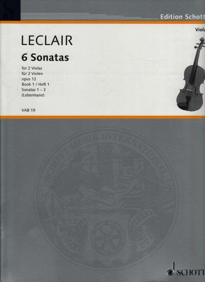 photo of 6 Sonatas for 2 Violas, Op. 12, Book 1,  Sonatas 1-3