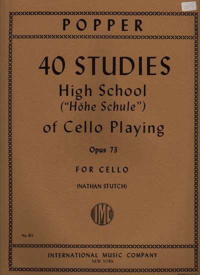 photo of 40 Studies, High School of Cello Playing, Opus 73
