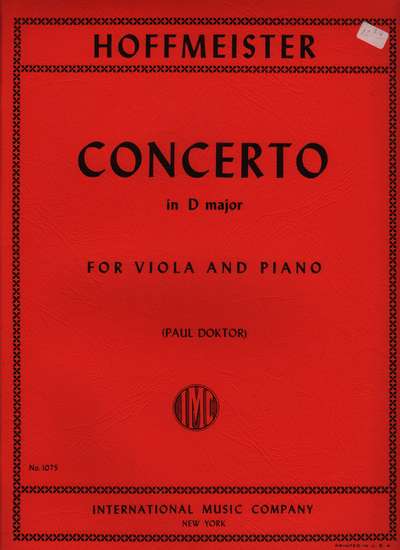 photo of Concerto in D major for Viola and Piano