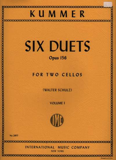 photo of Six Duets, Opus 156, for Two Cellos, Volume I