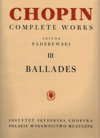 photo of Chopin Complete Works III Ballades