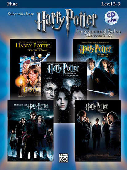 photo of Selections from Harry Potter, Movies 1-5, Flute Level 2-3, CD