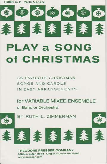 photo of Play a Song of Christmas, 35 Favorite Christmas Songs, Horn in F Parts A and C