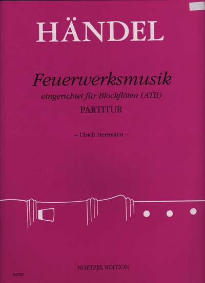 photo of Feuerwerksmusik (Fireworks Music) score