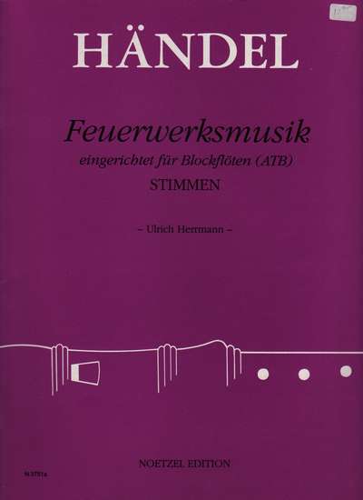 photo of Feuerwerksmusik (Fireworks Music) parts
