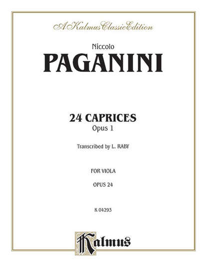 photo of 24 Caprices, Opus 1 for Viola