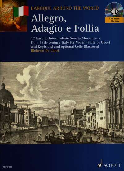 photo of Allegro, Adagio, e Follia, 17 easy to intermediate Sonata Movements, CD
