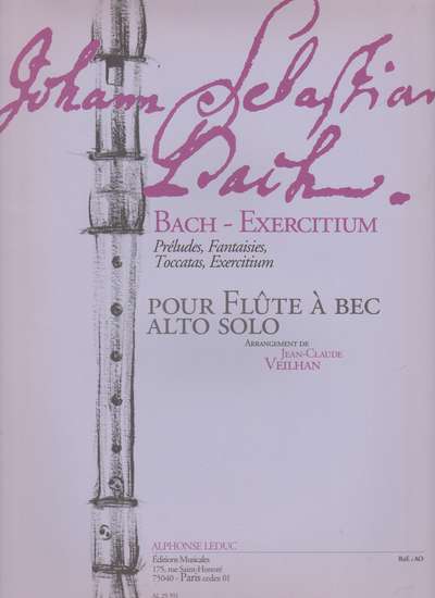 photo of Bach-Exercitium, Preludes, Fantaisies, Toccatas, Exercitium for Alto