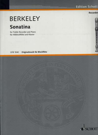 photo of Sonatina for Treble Recorder and Piano