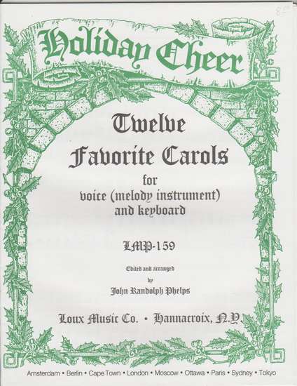 photo of Twelve Favorite Carols for voice (melody instrument) and keyboard, HCS series