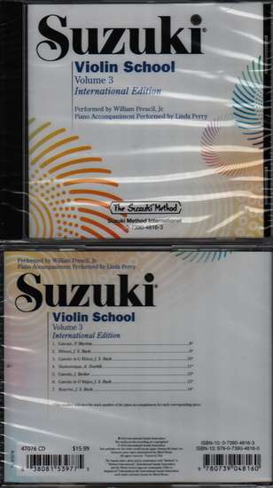 photo of Suzuki Violin School, Vol. 3 International, Preucil, CD
