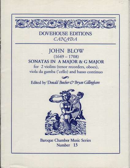 photo of Sonatas in A Major and G Major, for 2 violins, viola da gamba and basso continuo