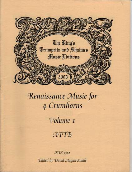 photo of Renaissance Music for 4 Crumhorns, Volume  1