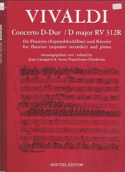 photo of Concerto D Major RV 312R transposed from G Major