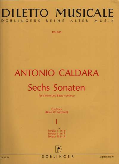 photo of Six Sonatas, Vol I, Sonata I in e, Sonata II in F, Sonata III in A