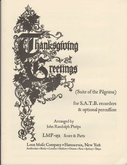 photo of Thanksgiving Greetings (Suite of the Pilgrims) hymn arrangements